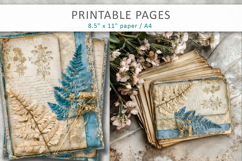 vintage journal background, botanical vintage paper Product Image 1