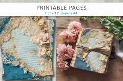 lace scrapbook paper, distressed paper Product Image 3