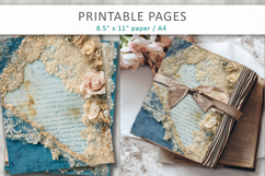 lace scrapbook paper, distressed paper Product Image 4
