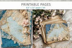 lace scrapbook paper, distressed paper Product Image 5