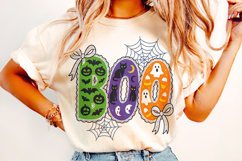 Boo Lace PNG, Ghost PNG, Halloween PNG, Spooky PNG, Pumpkin Product Image 1