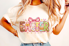 Coquette Easter PNG, Happy Easter PNG, Easter Egg PNG, Bunny Product Image 3