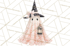 Lace Ghost Halloween Clip Art, Cute Creepy Ghost PNG Product Image 2