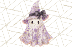 Lace Ghost Halloween Clip Art, Cute Creepy Ghost PNG Product Image 2