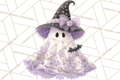 Lace Ghost Halloween Clip Art, Cute Creepy Ghost PNG Product Image 2
