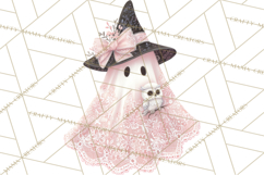 Lace Ghost Halloween Clip Art, Cute Creepy Ghost PNG Product Image 4