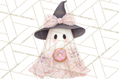 Lace Ghost Halloween Clip Art, Cute Creepy Ghost PNG Product Image 4
