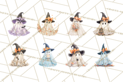 Lace Ghost Halloween Clip Art, Cute Creepy Ghost PNG Product Image 8