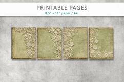 green lace antique paper backgrounds Product Image 2