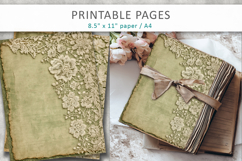 green lace antique paper backgrounds Product Image 1