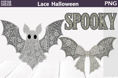 Halloween Bat Lace Clipart | Spooky Sublimation Product Image 1