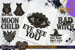 Gothic Lace Halloween Quotes Clipart Bundle | Witchy Product Image 1