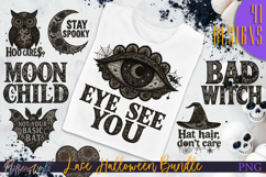 Gothic Lace Halloween Quotes Clipart Bundle | Witchy Product Image 1