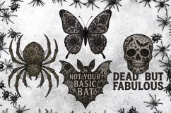 Gothic Lace Halloween Quotes Clipart Bundle | Witchy Product Image 8