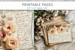 antique paper junk journal pages, retro paper Product Image 4