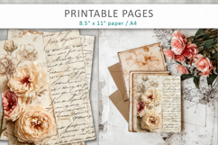 antique paper junk journal pages, retro paper Product Image 5