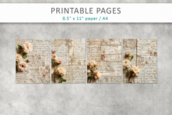 antique paper junk journal pages Product Image 2