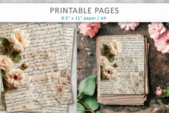 antique paper junk journal pages Product Image 3