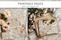 antique paper junk journal pages Product Image 1