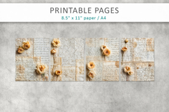 antique paper junk journal pages, antique texture Product Image 2