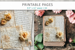 antique paper junk journal pages, antique texture Product Image 3