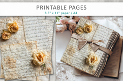 antique paper junk journal pages, antique texture Product Image 4