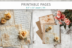 antique paper junk journal pages, antique texture Product Image 5