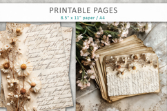 antique paper junk journal pages, ephemera paper Product Image 1