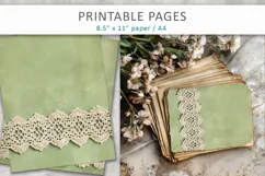 junk journal backgrounds, shabby chic paper Product Image 5