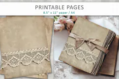 Vintage Lace Scrapbook Paper, Antique Junk Journal Product Image 4