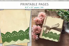 Vintage Lace junk journal, lace craft supplies Product Image 4
