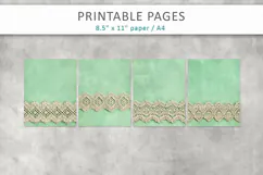 Vintage Lace junk journal, scrapbook backgrounds Product Image 2