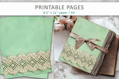 Vintage Lace junk journal, scrapbook backgrounds Product Image 4