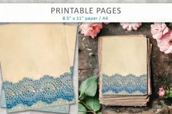 romantic scrapbook paper, Vintage Lace junk journal Product Image 1