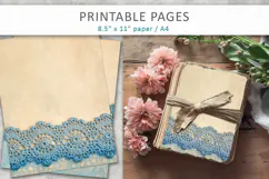 romantic scrapbook paper, Vintage Lace junk journal Product Image 3