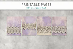 romantic scrapbook paper, mixed media backgrounds Product Image 2