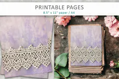 romantic scrapbook paper, mixed media backgrounds Product Image 3