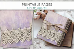 romantic scrapbook paper, mixed media backgrounds Product Image 4