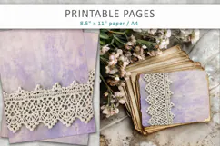 romantic scrapbook paper, mixed media backgrounds Product Image 5