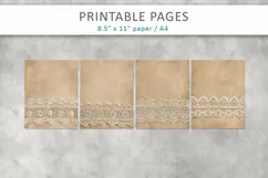 romantic scrapbook paper, vintage collage paper Product Image 2