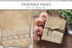 romantic scrapbook paper, vintage collage paper Product Image 3