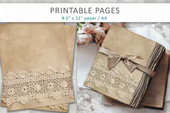 romantic scrapbook paper, vintage collage paper Product Image 4