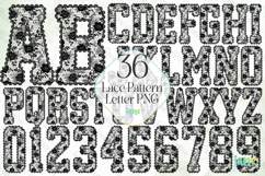 Lace Pattern Letter PNG Bundle Product Image 1