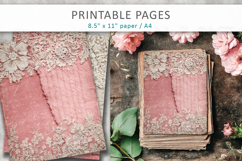 Pink Lace Junk Journal Page Product Image 3