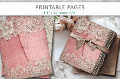 Pink Lace Junk Journal Page Product Image 1