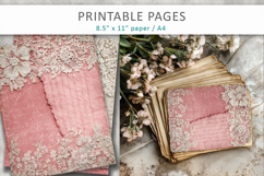 Pink Lace Junk Journal Page Product Image 5