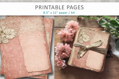 Vintage lace pink junk journal, shabby chic Product Image 4