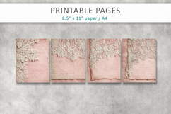 Vintage lace pink junk journal, ephemera paper Product Image 2
