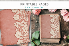 lace scrapbook paper, shabby chic paper Product Image 1