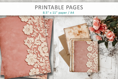 lace scrapbook paper, shabby chic paper Product Image 6